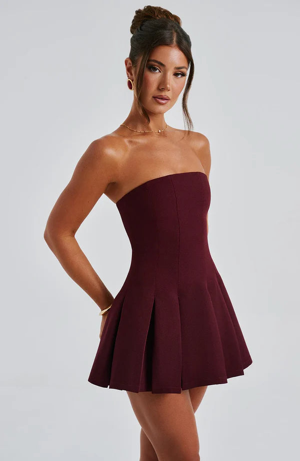 MONACO MINI DRESS – CHERRY LACQUER