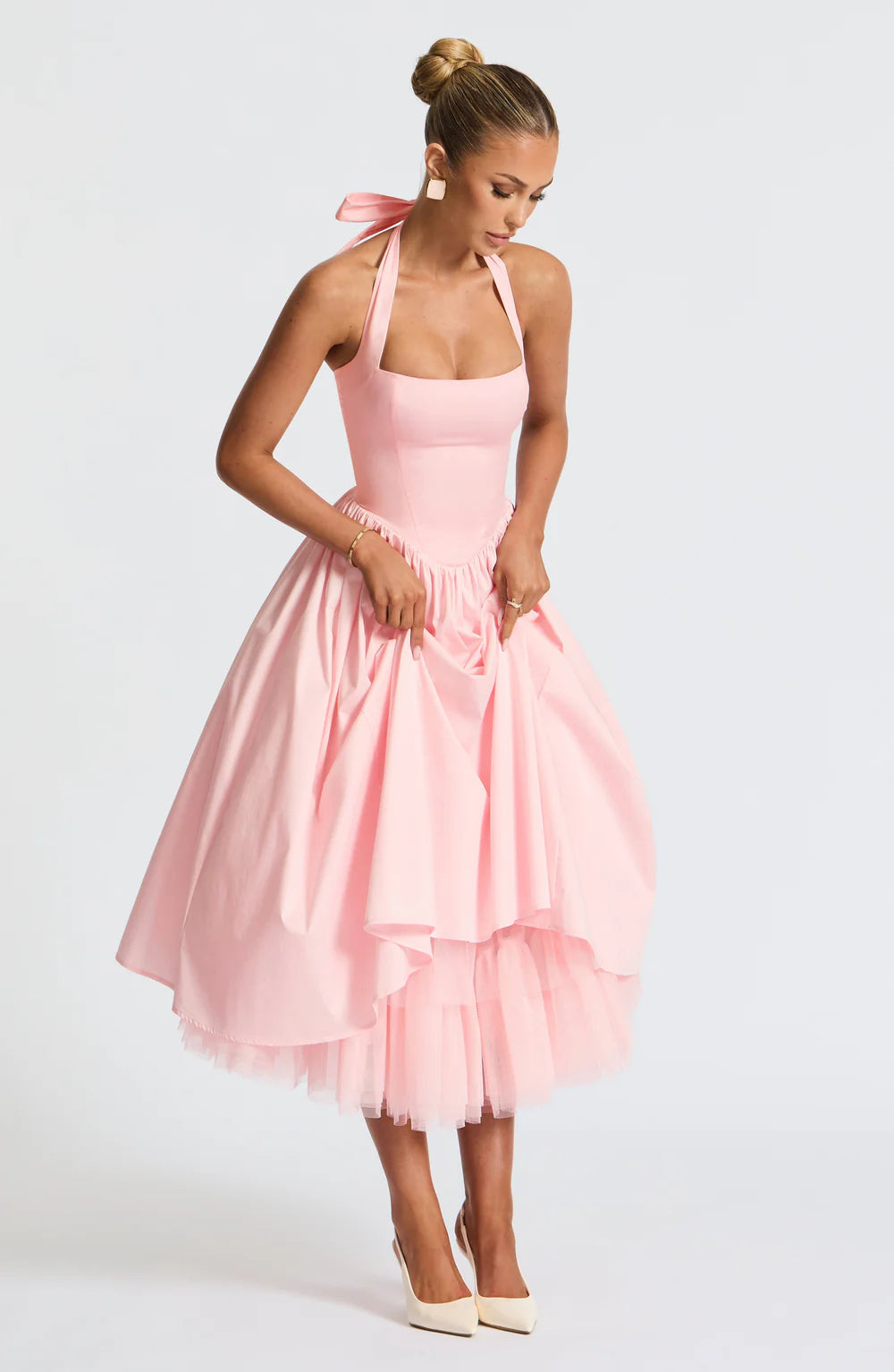 EVANA MIDI DRESS – BLUSH
