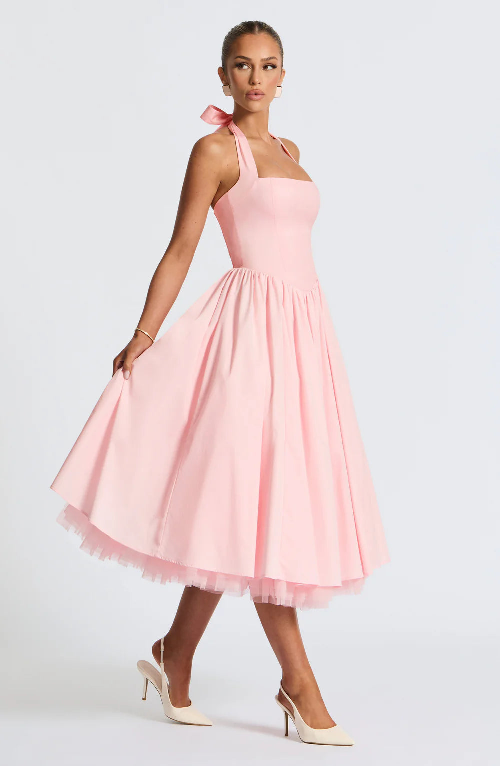 EVANA MIDI DRESS – BLUSH