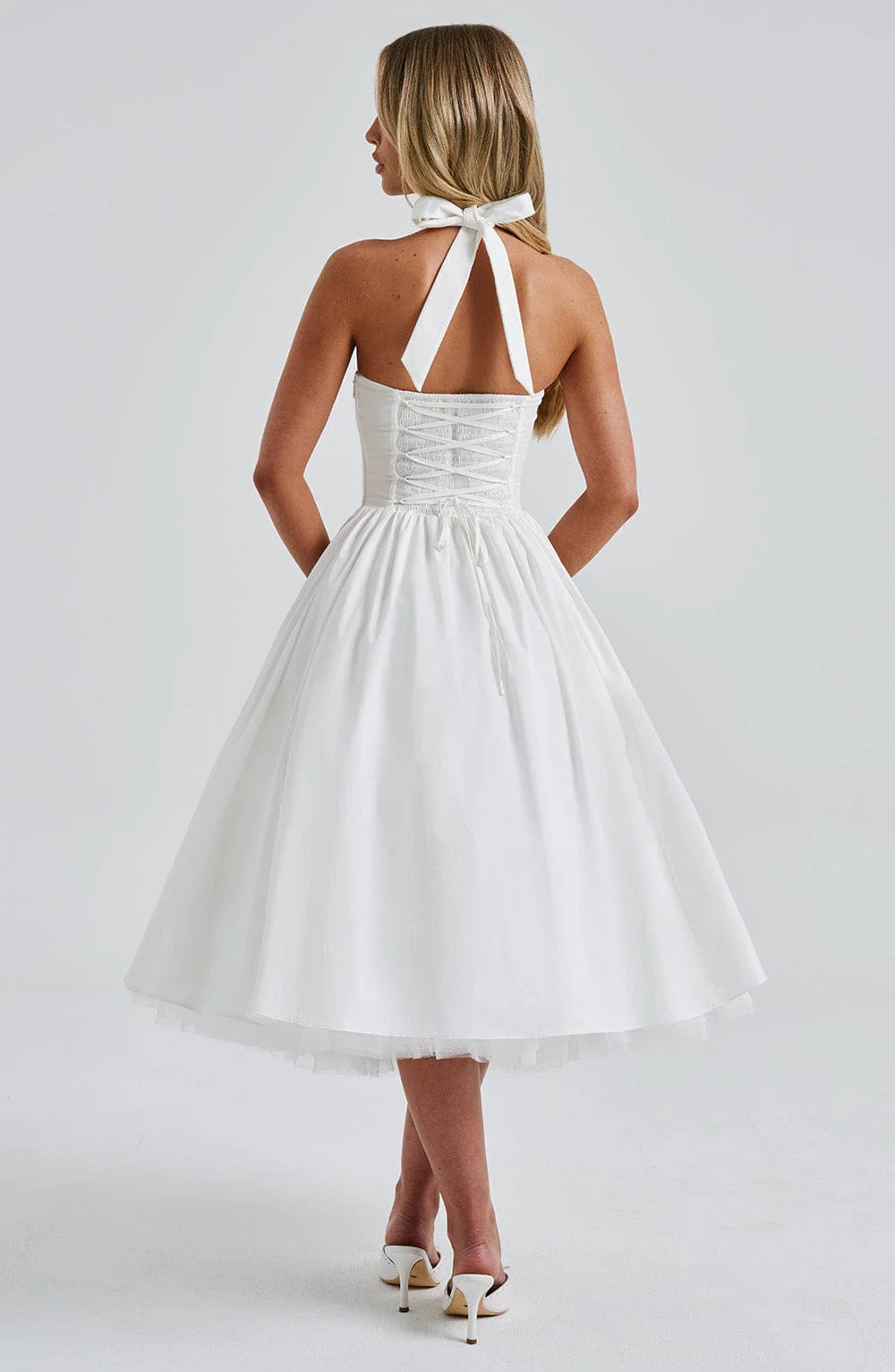 EVANA MIDI DRESS – IVORY