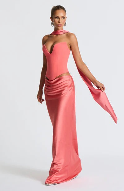 SAMANTHA SCARF - CORAL PINK