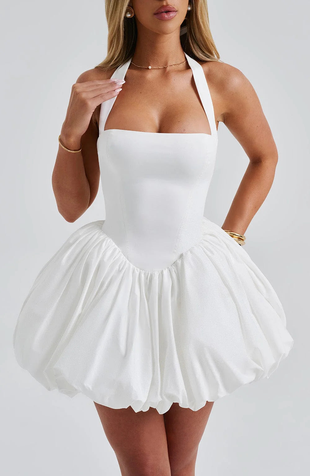 SOFIA MINI DRESS – IVORY