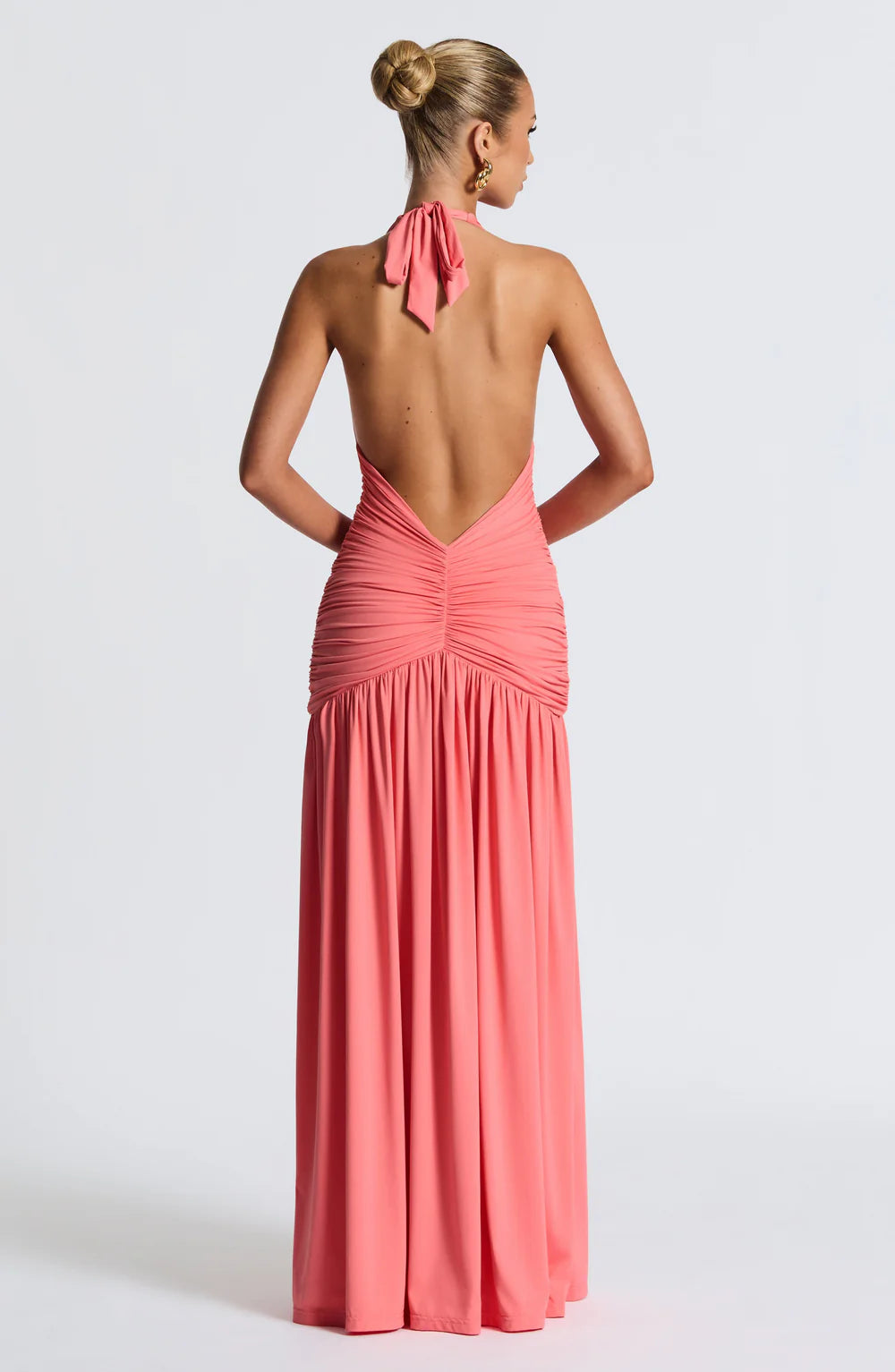 MELANIA MAXI DRESS - CORAL PINK