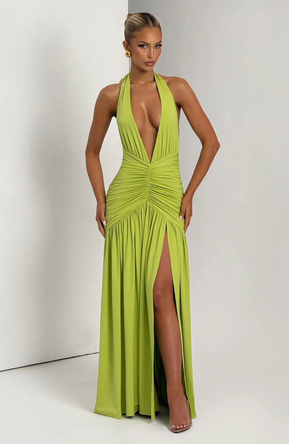 MELANIA MAXI DRESS - OLIVE