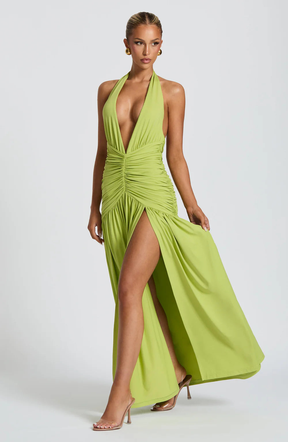MELANIA MAXI DRESS - OLIVE