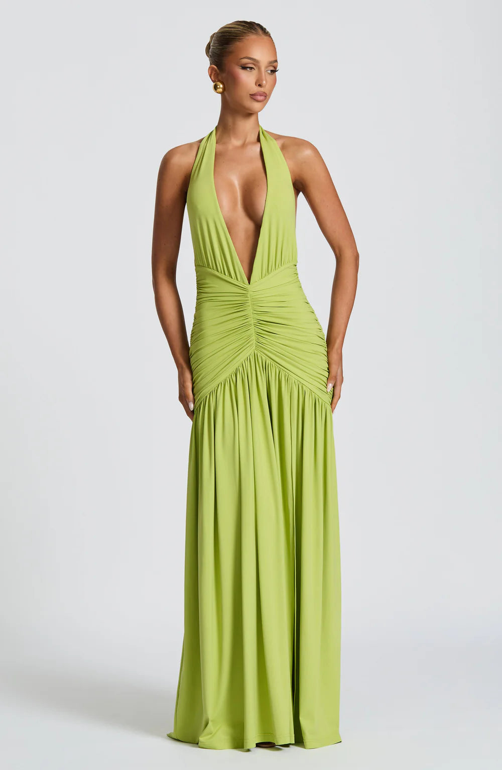 MELANIA MAXI DRESS - OLIVE