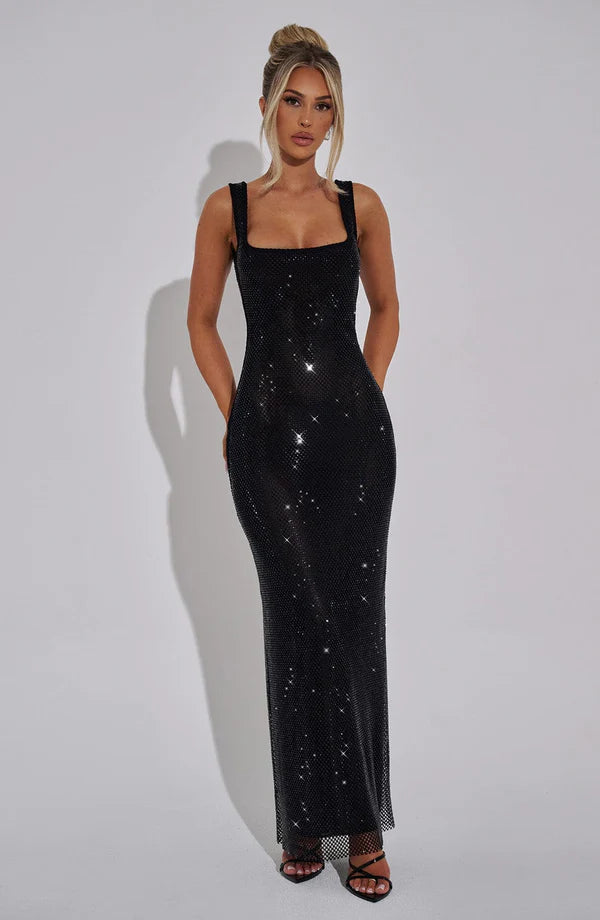 ATHENA MAXI DRESS - BLACK