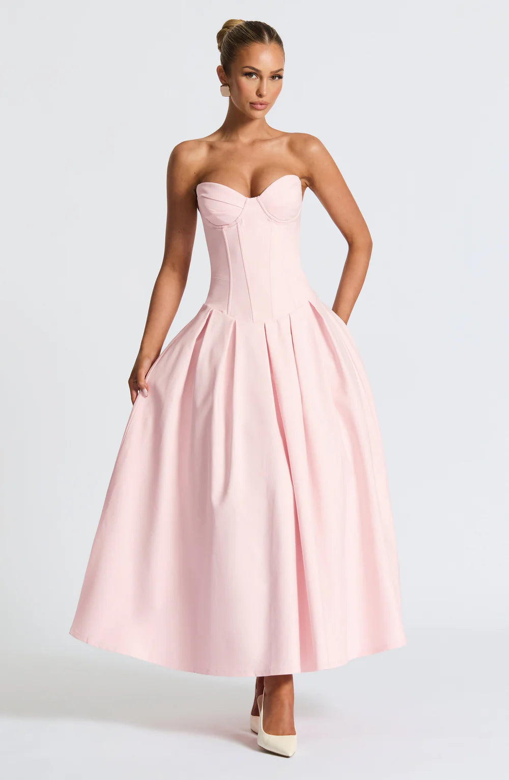 CAMILLE MIDI DRESS – BLUSH