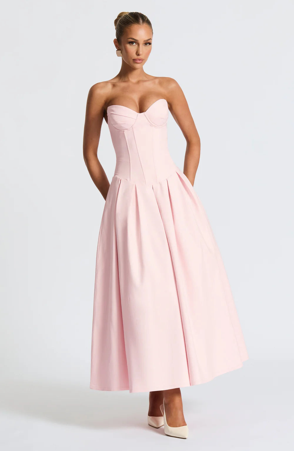 CAMILLE MIDI DRESS – BLUSH