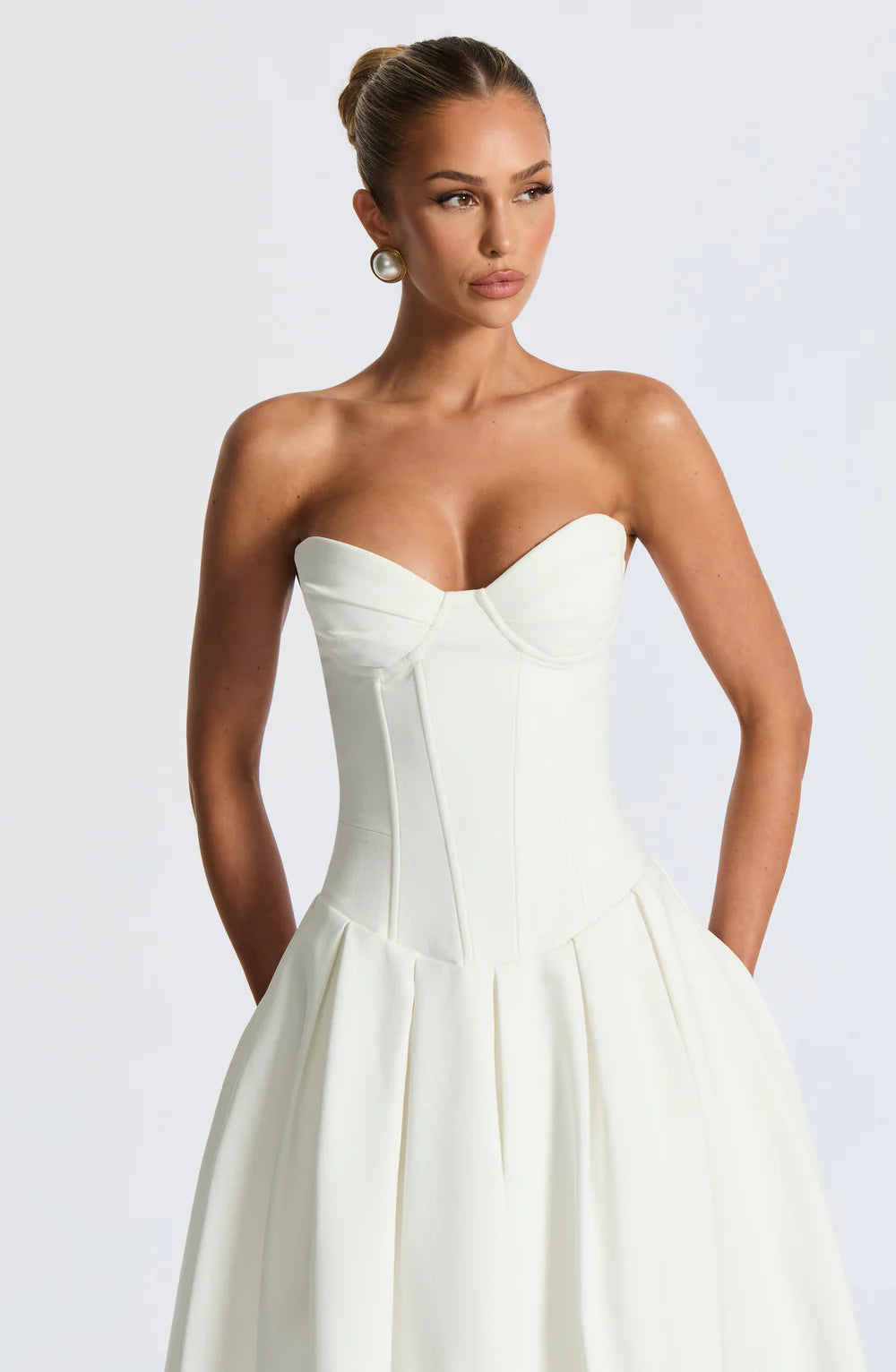 CAMILLE MIDI DRESS – IVORY
