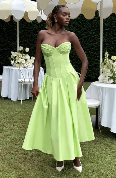 CAMILLE MIDI DRESS – LIME