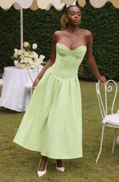CAMILLE MIDI DRESS – LIME