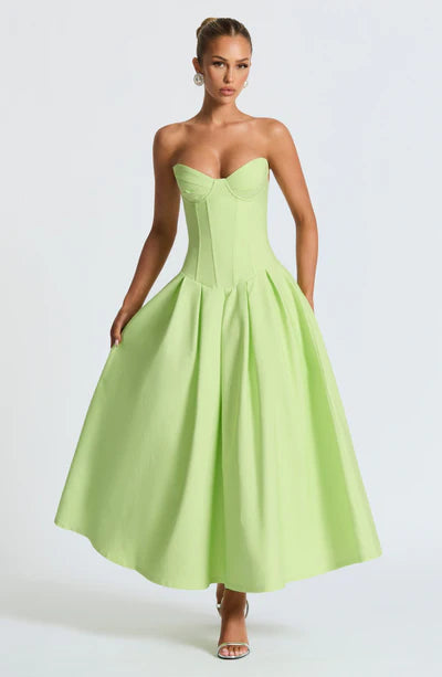 CAMILLE MIDI DRESS – LIME