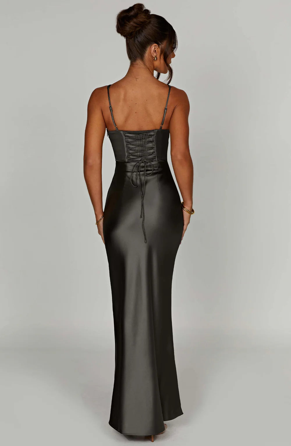 ALINA MAXI DRESS – CHARCOAL