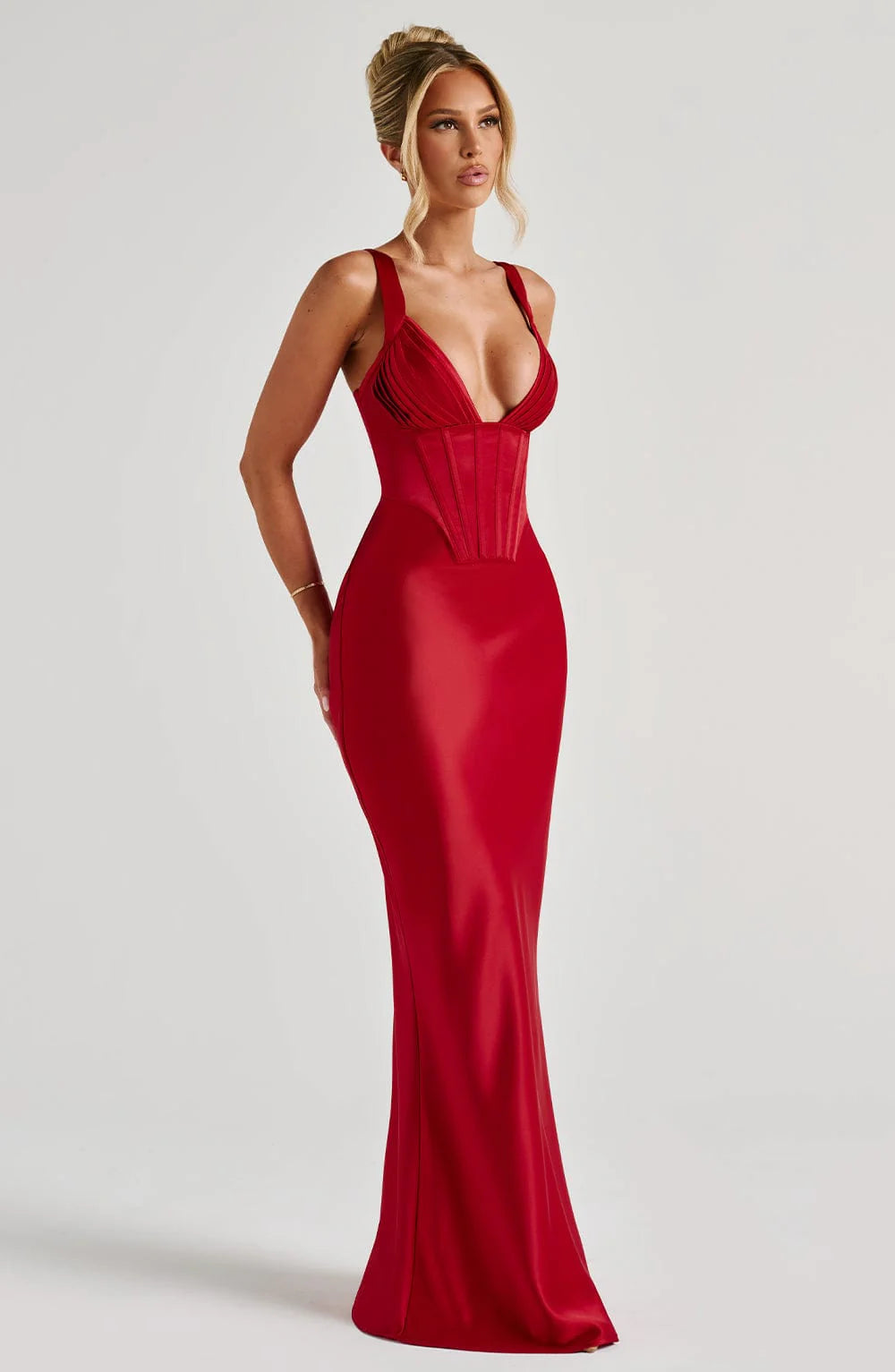 ALINA MAXI DRESS – RED
