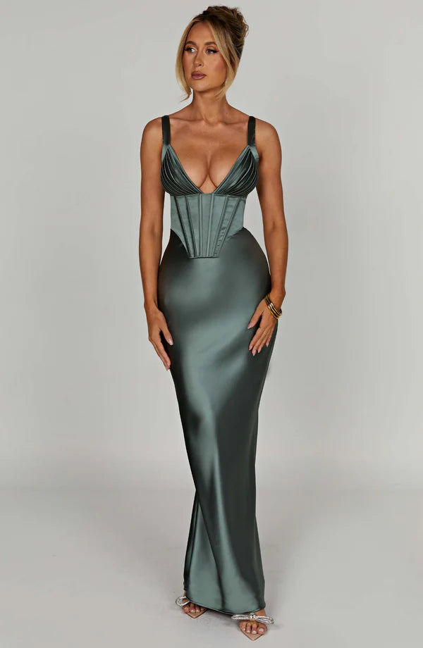 ALINA MAXI DRESS – SAGE
