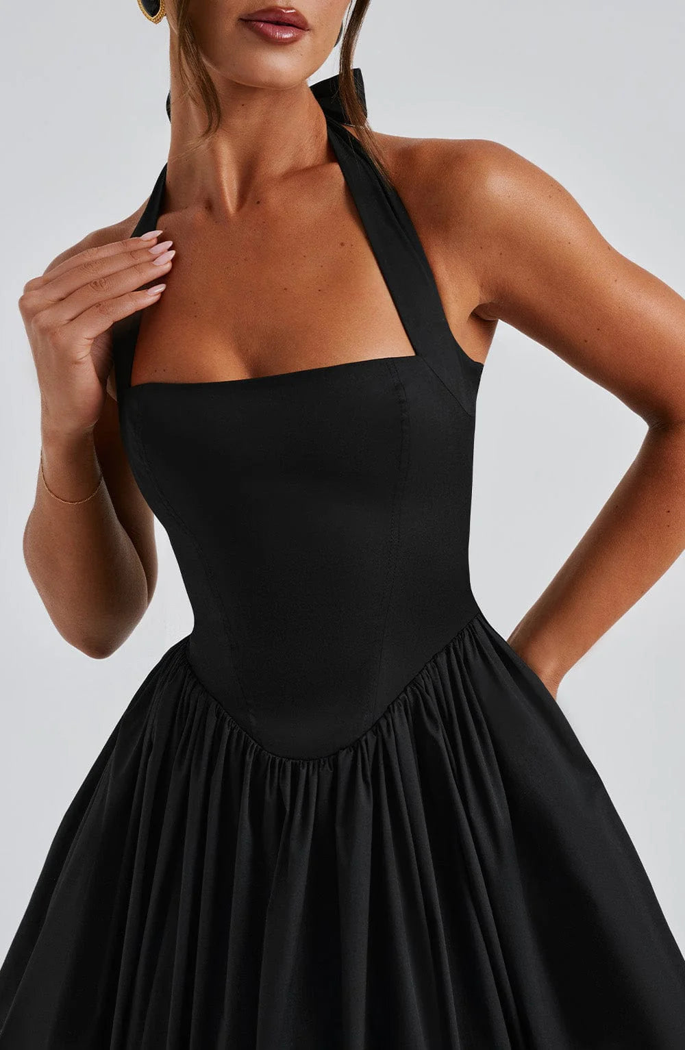 EVANA MIDI DRESS – BLACK