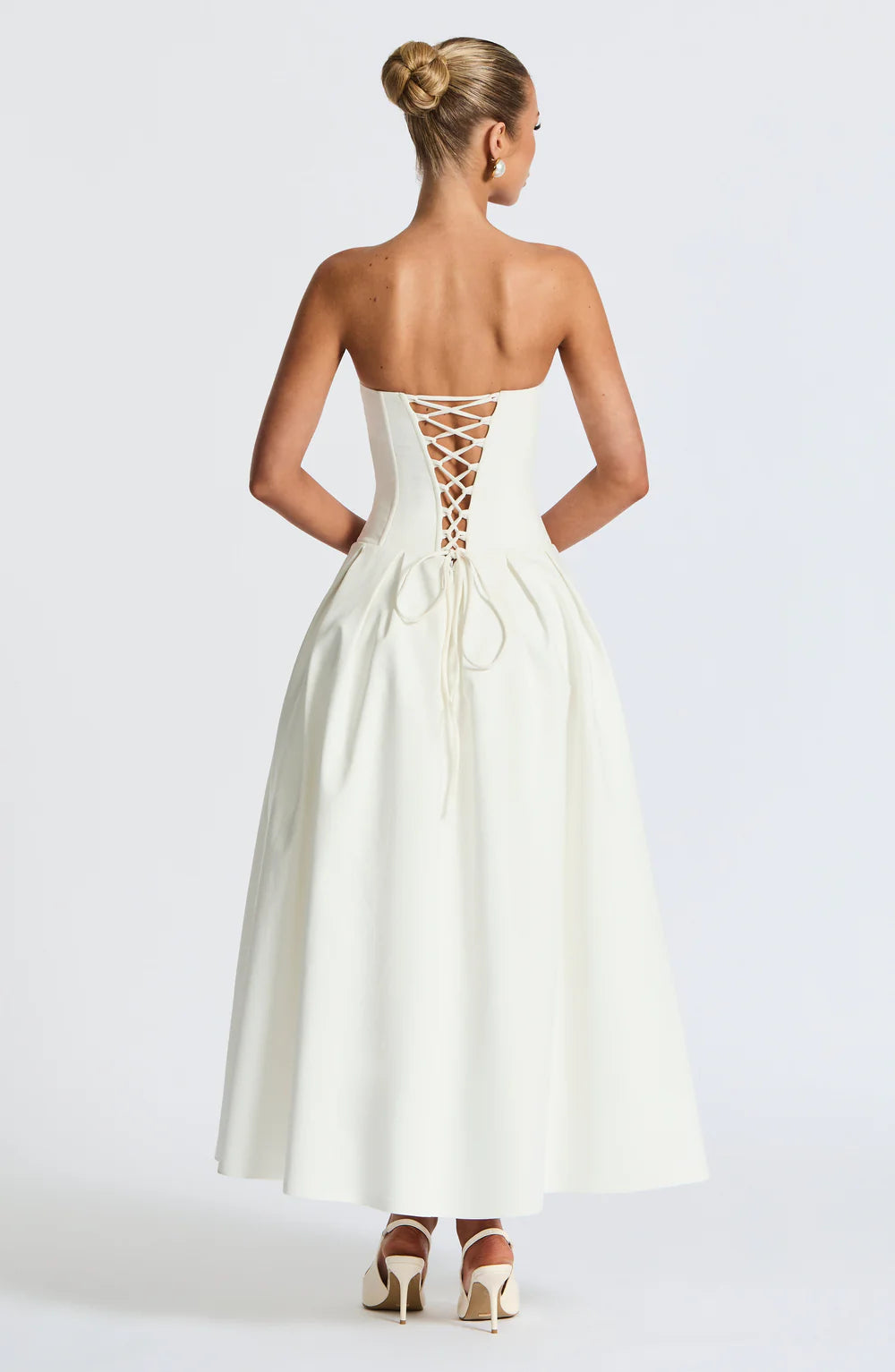 CAMILLE MIDI DRESS – IVORY