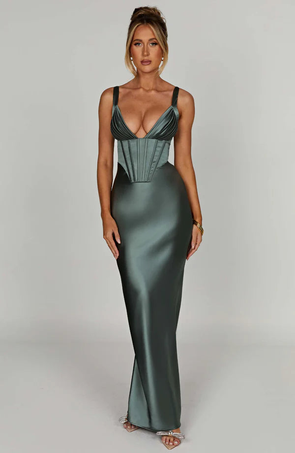 ALINA MAXI DRESS – SAGE